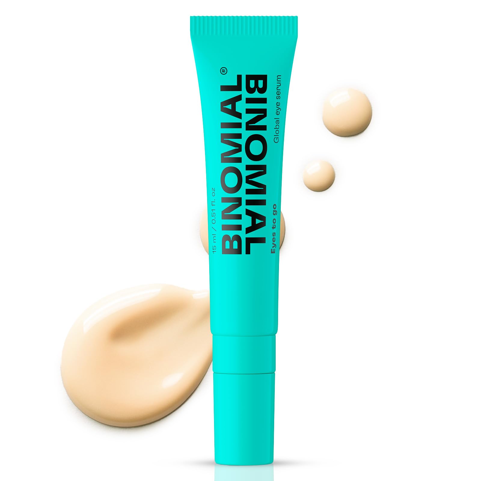 BINOMIAL - Eyes to Go | Contorno de Ojos con Cafeína | Sérum Facial con Ácido Hialurónico y Aloe Vera | Tratamiento Hidratante y Antibolsas | Skincare | 15ml