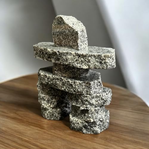 Image of 3.5 inch Gray Granite Inukshuk