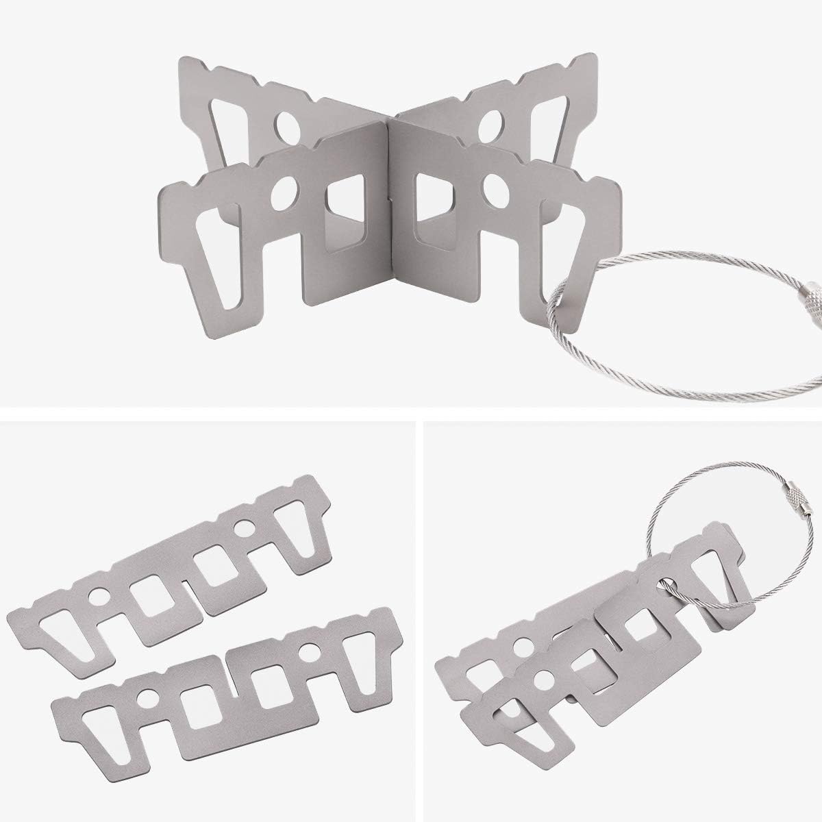 Porte-réchaud à Alcool En Titane Fauhapyway - Ultraléger (13-18 G), Portable Avec Fil De Rangement, Pour Randonnée