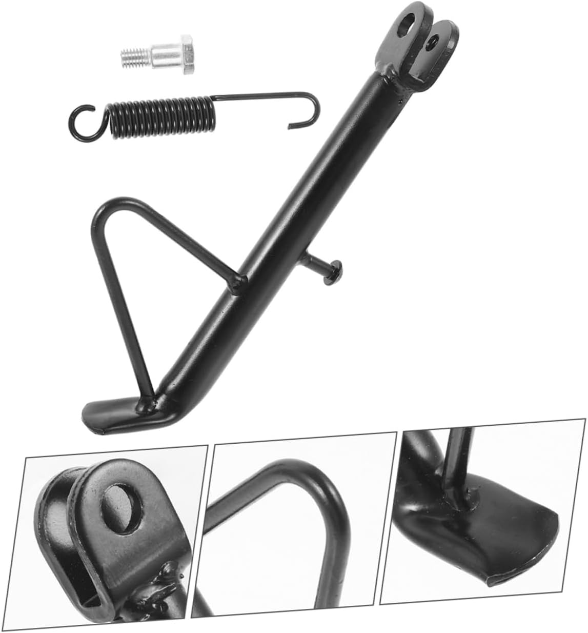 2 Sets Motorcycle Kickstand Side Support, Metal Side Stand