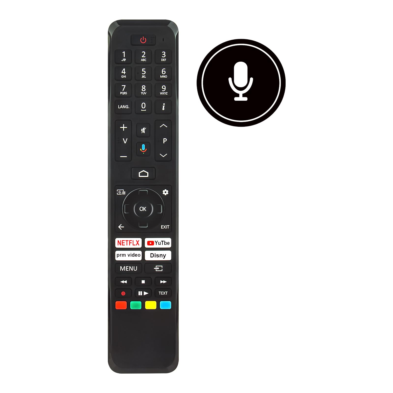 AULCMEET RC-42129 Fernbedienung Ersetzen Passend Für Panasonic TV TX-50HXW584 TX-65HX580E TX-65HX580EZ TX-55HX580E TX-55HX580EZ TX-55HX582E TX-55HX585E TX-55HX600E TX-55HX602E TX-55HX603E