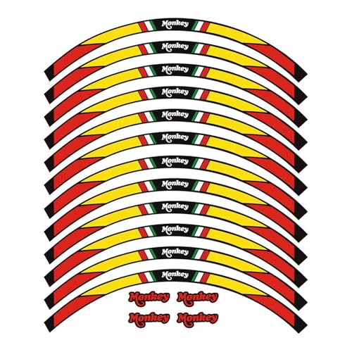 Autocollants Monkey 125 bandes réfléchissantes de jante pour moto Z125 M ABS 2019-2024