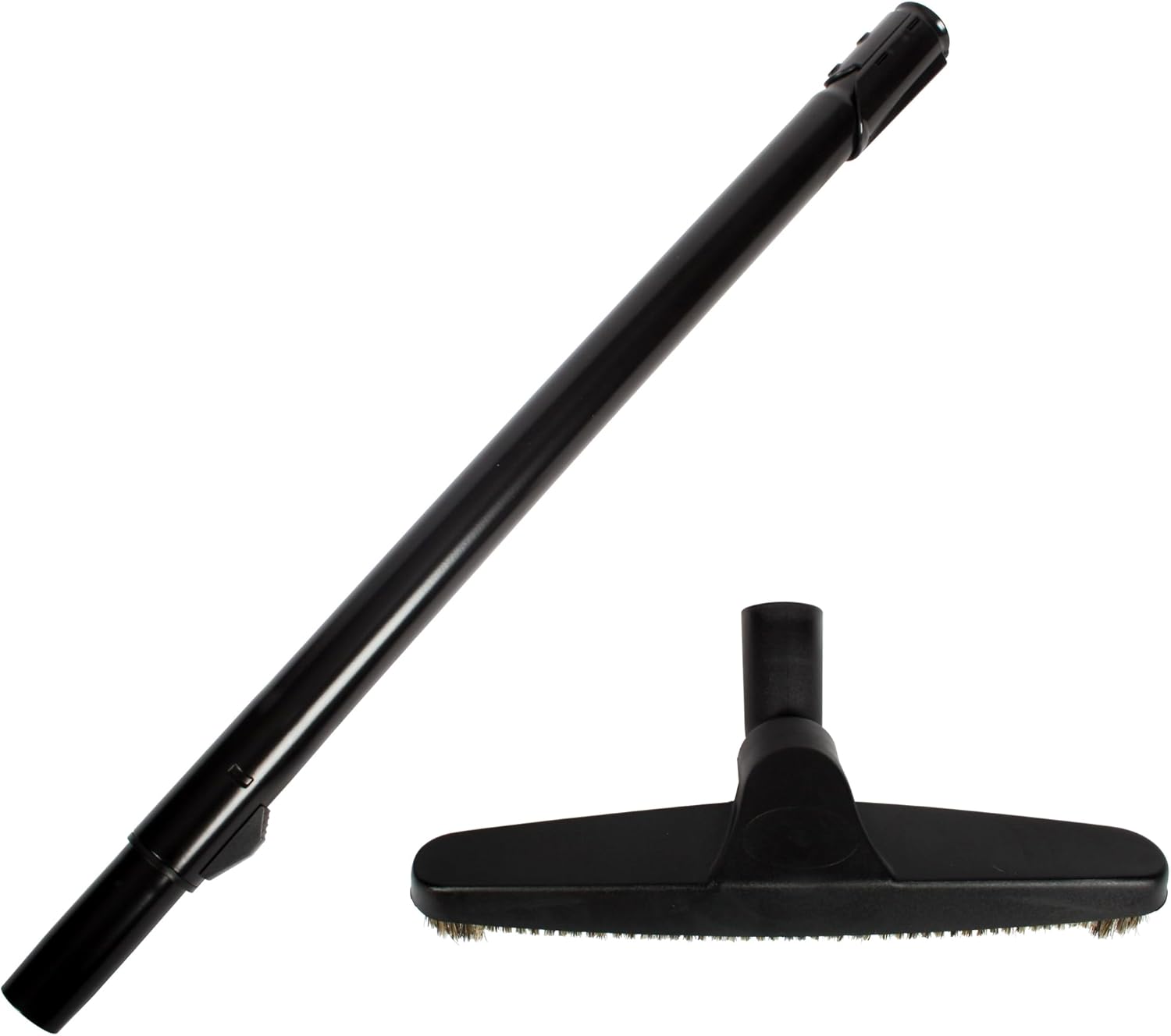 Cen-Tec Systems Button Lock Telescopic Wand and 12" Natural Fill Floor Brush for Vacuums