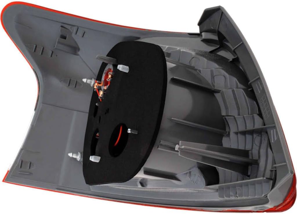 KarParts360 For 2007-2012 Toyota Yaris Tail Light Assembly Driver Side Base Model Sedan Clear and Red Lens For TO2818133, 8156152550