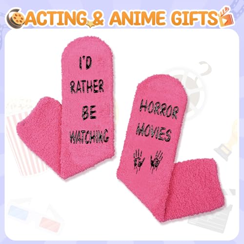 Image of HAPPYPOP Movie Lover Gifts - Horror Film & Cinema Theme Socks for Movie Night