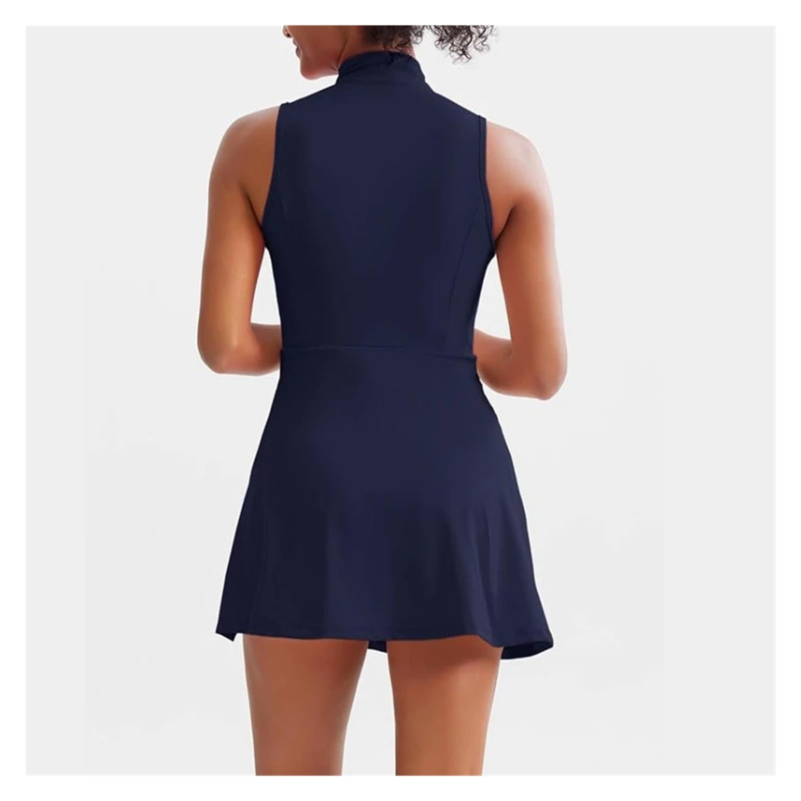 Robe Tennis Femme Robe De Tennis for Femmes Robe De Golf De Tennis Short Intégré(White,M)