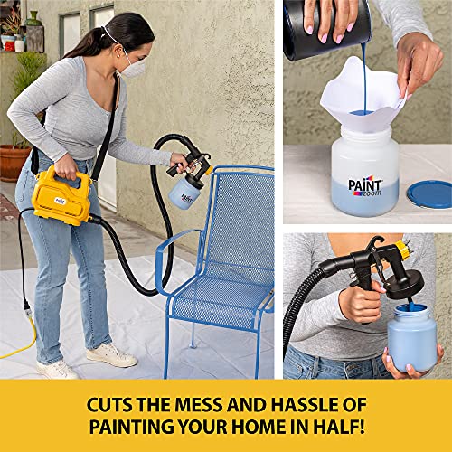 Paint Zoom Platinum Paint Sprayer plus 2 extra Paint Containers| Powerful & Durable 950-watt Spray Gun Tool HVLP sprayer for Home Interior & Exterior & DIY Home Improvement Projects | 3 Spray Patterns