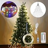 Cascading Twinkle Lights for Christmas Tree, 8 Modes Christmas Firefly Twinkle String Lights, Hanging Cascade Twinkle Lights (Color, 3.28ft 20 Strip 200 Light)