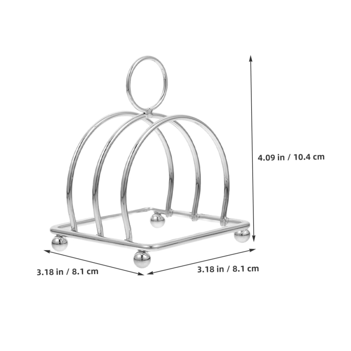 VALICLUD 2pcs Stainless Steel Countertop Toast Rack Bread Holder Display Organizer for Kitchen Restaurant Home Use Sturdy Easy to Clean Design