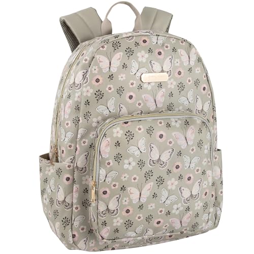 Jessica Simpson Sac à dos de voyage imperméable pour ordinateur portable avec poches latérales pour bouteille d'eau pour l'université, les déplacements,...