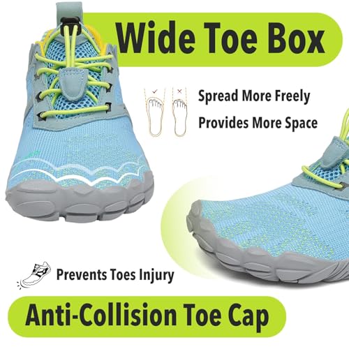 Image of SAGUARO Womens Mens Barefoot Shoes Minimalist Trail Runner Wide Toe Box Zero Drop Outdoor Cross Training Shoe
