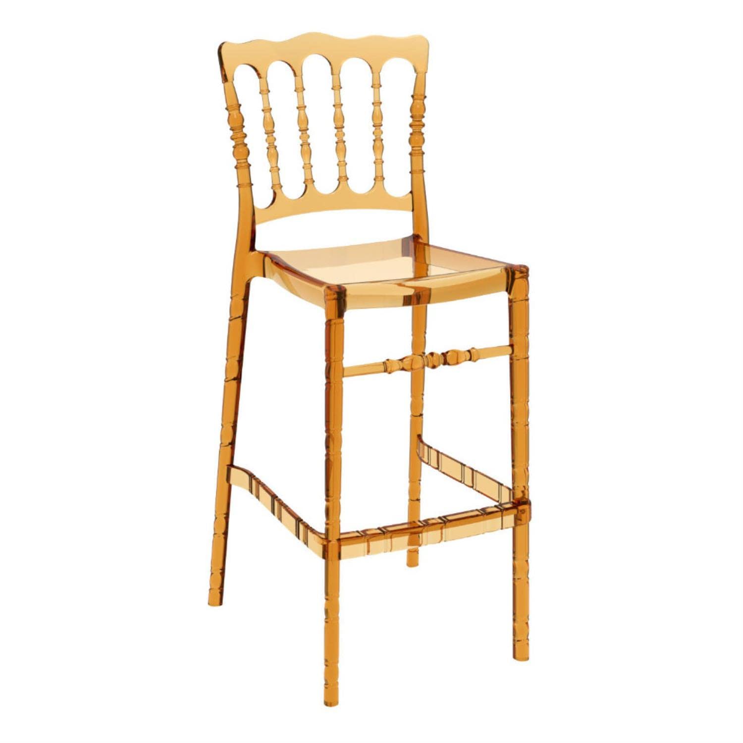 Compamia Opera 29.5" Outdoor Bar Stool in Transparent Amber