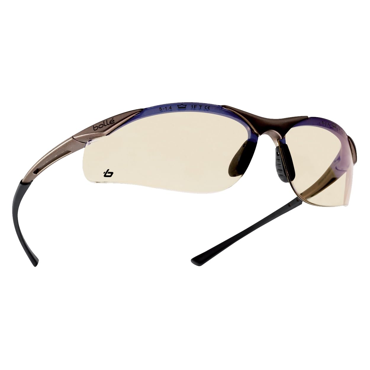 Bollé Safety 253-CT-40047 Contour Safety Eyewear with Semi-Rimless Nylon Frame and ESP Tinted Anti-Fog Lens