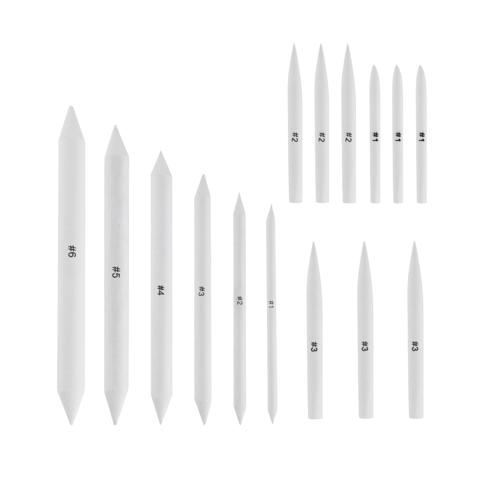 Xiaomoyu 15 Pcs Blending Stumps and Tortillions, Art Blending Pencils Tools, Sandpaper Pencil Blender Stumps for Drawing, Sketching, Artists