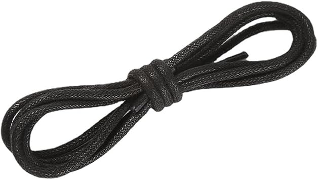 Round Waxed Shoe Laces Shoestrings for Oxford Shoes Dress Shoes Boots 3mm x 160cm, 1 Pair #A