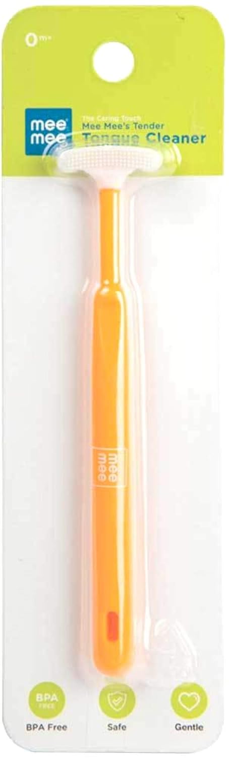 Mee Mee Baby Tongue Cleaner Brush Orange