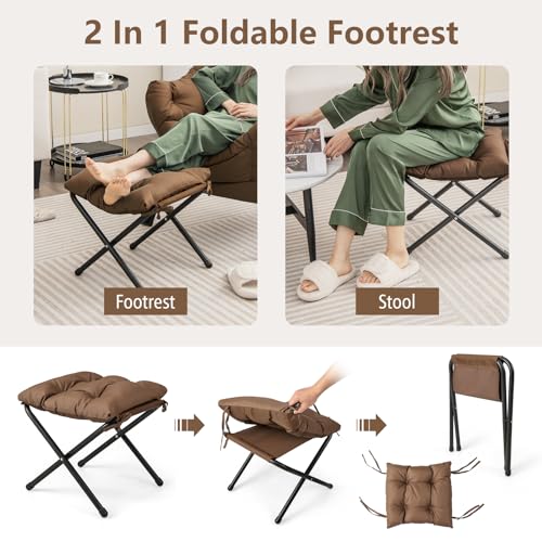 Sillón Plegable Poliéster Beige miniatura 6