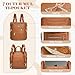 miss fong Diaper Bag Backpack Baby Diaper Bag, Large Leather Diaper Bag Backpack with Changing Pad, Stroller Straps, and 2 Insulated Pockets(Convertible, Brown)