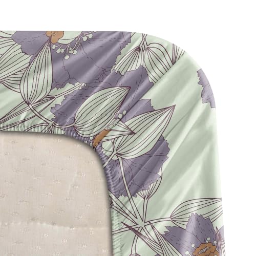 Image of BLISSHOME SoftTouch 140TC Cotton King Size Fitted Bedsheet with 2 Pillow Covers, Silky Smooth Bedding Set, Breathable, Easy Maintain, Floral Print - White, Pink (182cm x 198cm x 25cm Drop)