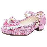 Regalo de Princesa: Los hermosos zapatos de tacon niña princesa con lentejuelas combinados con una lujosa bolsa de regalo de terciopelo son el regalo ideal para las niñas. Perfecto para Carnaval, Navidad, fiestas de princesas, cumpleaños, bodas, etc.