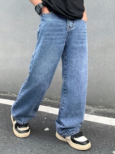 Image of Lymio Junior's Boys Jeans Pant | Kids Jeans for Boys | Denim Baggy Pants | Loose Fit Casual Trousers for Children (LK-52-53)