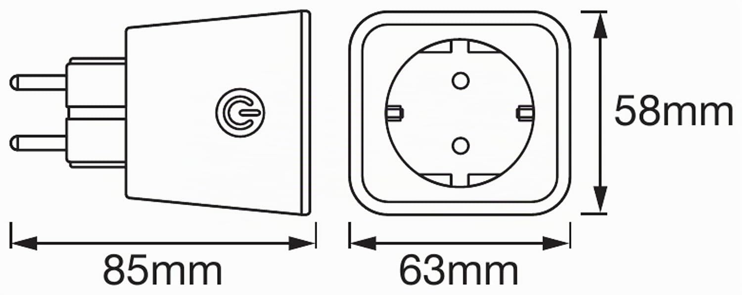 LEDVANCE Prise intelligente avec technologie Bluetooth, pour contrôler les appareils conventionnels dans la maison intelligente, contrôlable avec Google, Alexa et Apple HomeKit, SMART+ PLUG, pack de 4