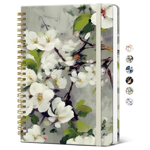 Image of Taja Spiral Lined Journal for Women, Pretty Hardcover Journal Notebook, A5