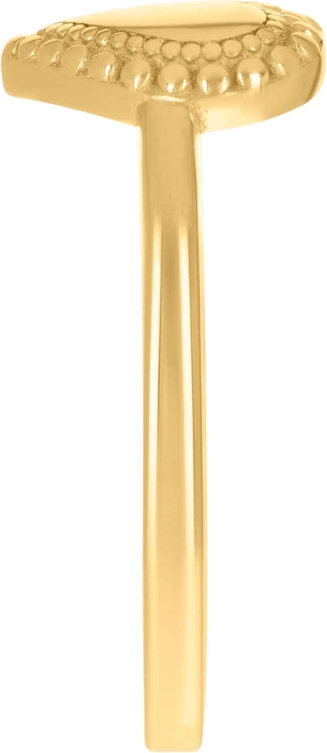 Jewels By Lux 14kt Yellow Gold Womens Heart Bridal Anniversary Engagement Wedding Ring - Image 3