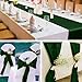 ANECO 4 Pack Satin Table Runner 12 x 108Inch Long Bright Silk and Smooth Fabric Party Table Runner for Wedding Banquet Party Decoration- Forest Green