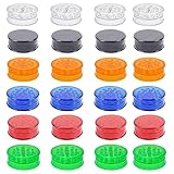 24 Pack Herb Grinder For Manual, 2.3in Small Spice Grinder With Storage, Portable And Disposable Plastic Grinder, Mix