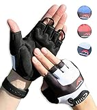Halbfinger Radsport Handschuhe, Fahrradhandschuhe für Herren und Damen, für Rennrad, Mountainbike, Krafttraining, Fitness, Crossfit, Bergsteigen, Sport