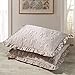 Home Soft Things 4 Piece Matte Satin Ruffle Quilted Bedspread Set 24