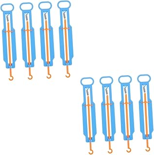 SAFIGLE 8 Conjuntos DIY Balança De Mola Pequenas Balanças De Mola Aprendizagem Balança De Mola Escala De Peso De Peixe Gatilho Puxar Escala Balança De Mola De Plástico DIY Balança De
