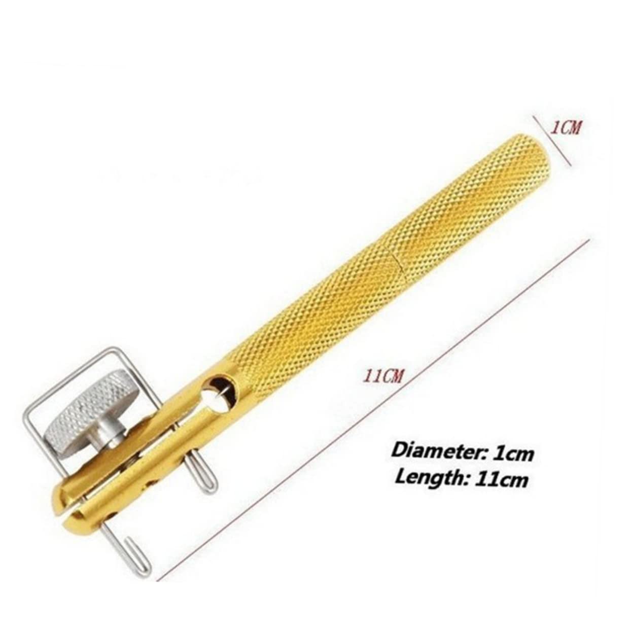 Balacoo 2Pcs Portable Metal Hook Tying Device Durable Fishing Knotter Tool for Attachment Lightweight and Compact Fishing Accessory for Anglers Golden