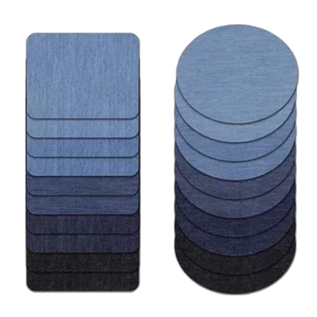 5 set di 20 toppe termoadesive in denim, per riparazione abbigliamento fai da te per jeans e giacche