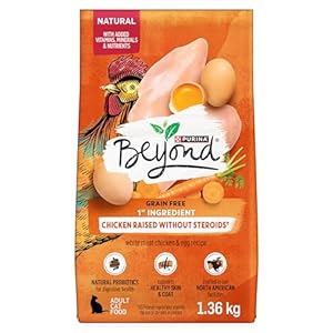 Beyond Grain Free Natural Dry Cat Food, Farm-Raised Chicken & Egg – 1.36 kg Bag