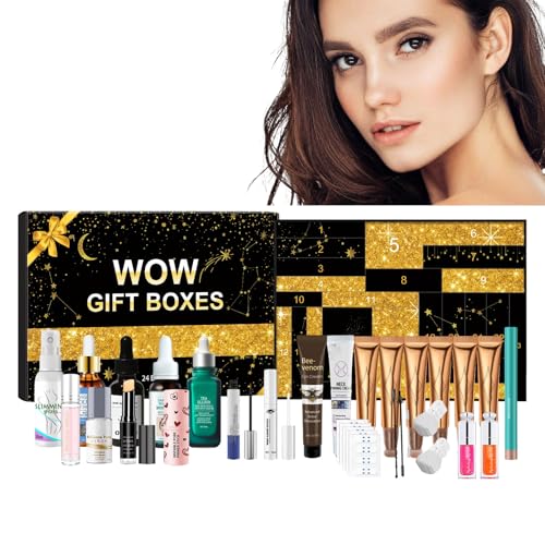 Pflege Sets Hydratisierende Festigung Pflege Make-up Sets,24 Tage Hautpflege & Make-up Set mit Gesichtsprodukten, tief nährende sanft einfach zu bedienen