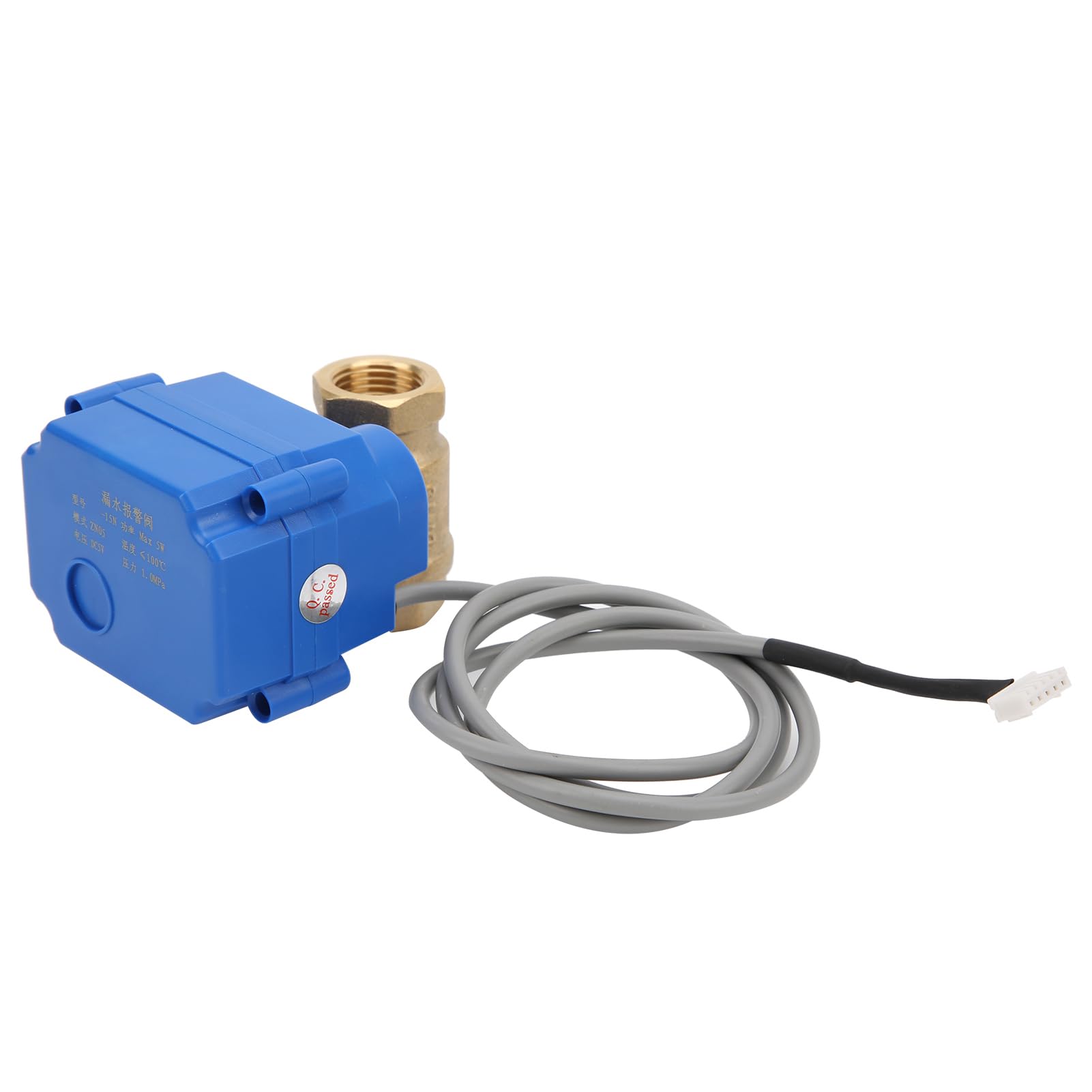 Sensor Fugas Agua Inteligente con Alarma Audible, Válvula 2 Vías y Detector Nivel Líquido para Hogar, Tuberías, Almacenes y Fábricas, 100-240V con LED