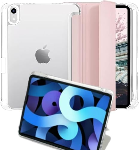 Miniatura 2 de Funda compatible con iPad Air 5 4 generación de 10.9 pulgadas, rosa bebé, funda protectora delgada, soporte y carga para lápiz Apple, encendido y