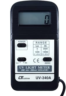 *Ships With in 1-Day* Industrial UV Light Meter for Stadiums, Theatres, Labs, Clean Rooms, OT Rooms Alongwith Factory Calibration Certificate Model: UV-340A
