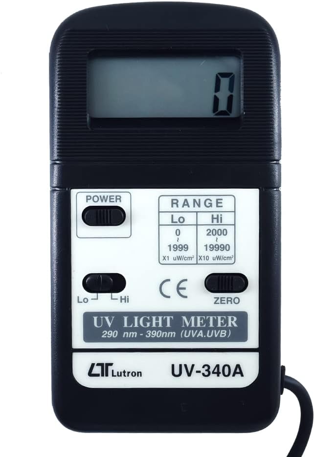 *Ships With in 1-Day* Industrial UV Light Meter for Stadiums, Theatres, Labs, Clean Rooms, OT Rooms Alongwith Factory Calibration Certificate Model: UV-340A