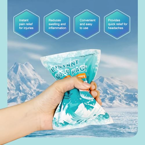 Image of General Medi Instant Ice Cold Pack (4 inchx 5.5 inch) - 200 Packs Disposable Cold Therapy Ice Packs for Pain Relief, Swelling, Inflammation, Sprains, Toothache - for Athletes & Outdoor Activities