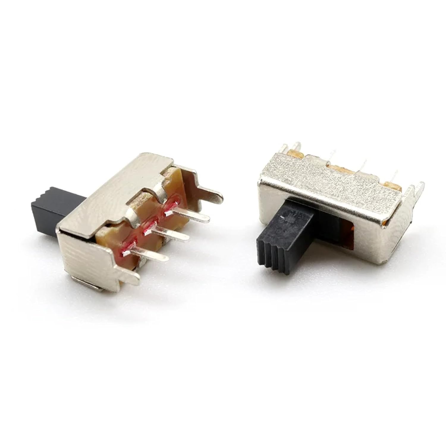 Micro Toggle Slide Switch, 2-3 Position, Single/Double Row, Horizontal Mount, 10-Pack (SS-12F15)