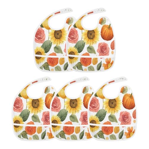 Baby Bibs for Boys Girls Infant Toddler Drooling Bibs Feeding Teething Bibs Adjustable Closure Scraps Pocket3