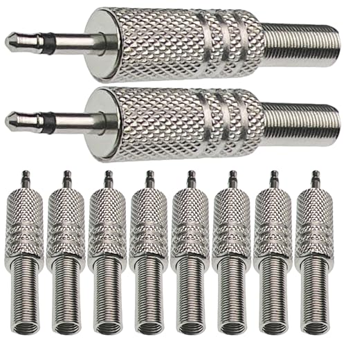 Conector de cable de audio Jack 2.5mm TS (pack 10) miniatura 3