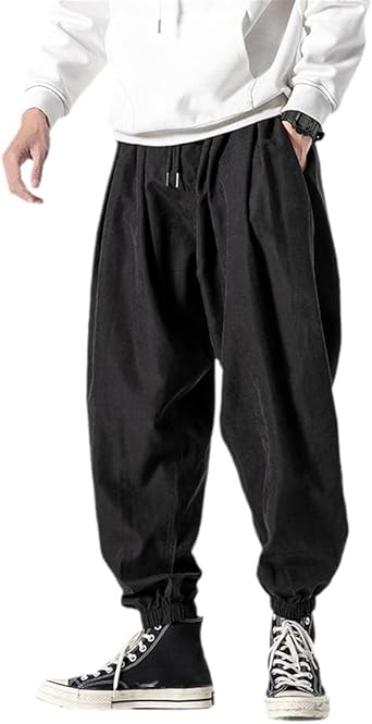 Mens Hip Hop Streetwear Fashion Jogger Harem Trousers Casual Sweatpants