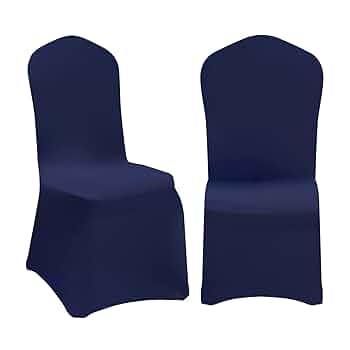 【新品】O&E ￼STRETCH COVER BLUE Amazon.com: EMART Navy Blue Chair Covers 20 Pcs Spandex