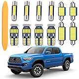 WEIMELTOY LED Interior Light Kit Package for Toyota Tacoma 2005-2021 Interior Map Dome Lights + Vanity Mirror Lights + License Plate Lights + Install Tool (12pcs LED bulbs total)