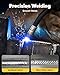 H HZXVOGEN Aluminum MIG Welder, 250A 6 in 1 Gas MIG/Flux Core Gasless MIG/Lift TIG/Stick/Spot/Spool Gun Welder Machine, 110/220V Synergic/Manual Control with LED Digital Display, Burn Back Adjustment