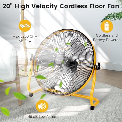 Fanspex 20" High-Velocity Battery Operated Floor Fan for Home Camping Gym by Fanspex - Image 3